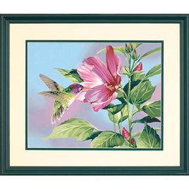 Paint by Number Hibiscus Hummingbird