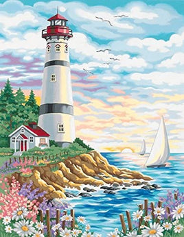 Lighthouse at Sunrise Paint by Number (11"x14")