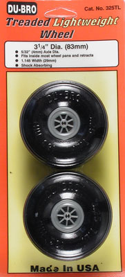 Treaded Lite Wheels 3-1/4" (2)