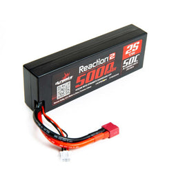 5000mAh 7.4V 2S 50C LiPo Reaction Hardcase: Deans