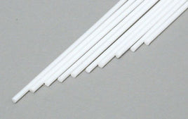 .030" Rod White Styrene Plastic (Pack of 10)