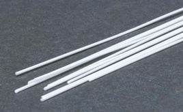 .020" Rod White Styrene Plastic (Pack of 10)