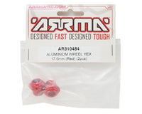 Arrma 17.6mm Red Aluminum Wheel Hex (2 Pack)