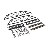 Black Through Truss Bridge Kit with Code 80 Rail