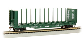 HO 52' Centerbeam Bulkhead Flatcar Ready to Run BC Rail #52423