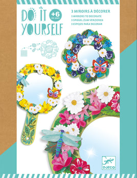 DIY Pretty Flower Mirrors