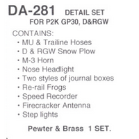 Detail Set for P2K GP30, D&RGW