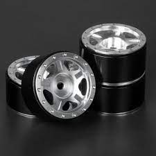 1.0 Axial Jeep Deadbolt Aluminum Beadlock Wheels (SILVER)