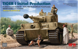 Tiger I Initial Production Early 1943 North African Front (1/35 Scale) Plastic Military Model Kit