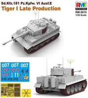 Tiger I Late (1/35 Scale) Plastic Military Model Kit