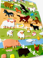 Farm Animal Puffy Stickers