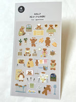 Bear Home Life Flat Stickers