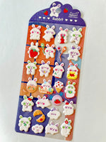 Bunny Rabbit Puffy Stickers