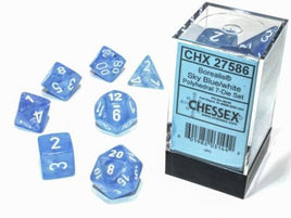 Borealis Polyhedral Sky Blue/White 7-Die Set