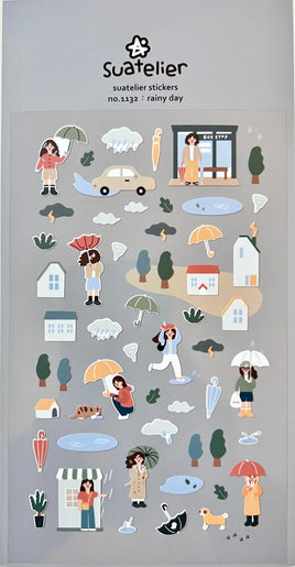 Rainy Day Flat Stickers