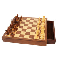 11" Magnetic Walnut Wood Chess Set