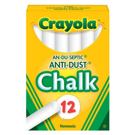 Crayola Chalk Anti-Dust White - 12