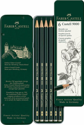 Castell 9000 Pencil Sets, 6-Pencil Set