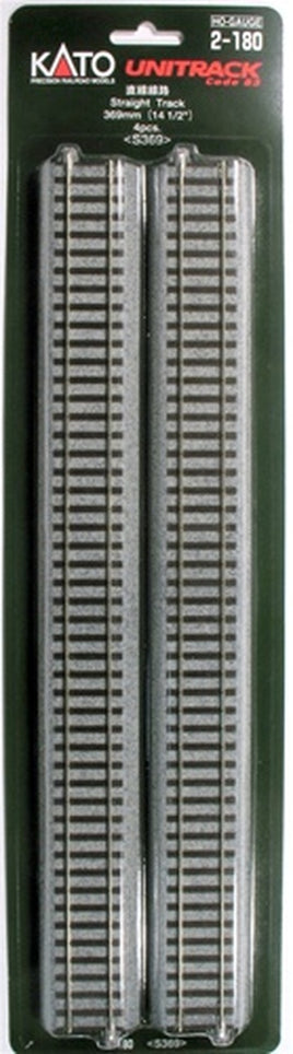 HO Scale Straight Roadbed Track Section - Unitrack -- 14-1/2" 369mm (4-pack)