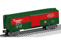 North Pole Central #6464125 (green, red, Toymaker Freight Service) Steel Boxcar O Scale Passenger Car