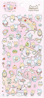 Nekoni Little Rabbit Flat Stickers