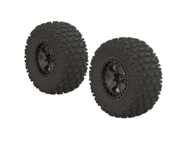 Arrma DBOOTS 'FORTRESS SC' TIRE SET GLUED (GUN METAL)