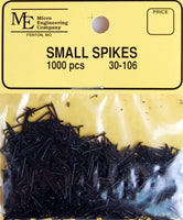 Blackened Metal Spikes 1/2" (500 Pack)