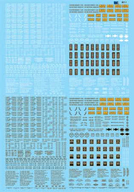 Freight Car Data - Railroad Roman Black White HO Decal Set