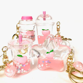 Pink Pearl Boba Floaty Key Charm