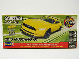 Snap 2015 Mustang GT Yellow (1/25 Scale) Vehicle Model Kit