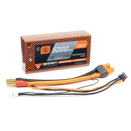 7.4V 5000 mAh 2S 100C Smart LiPo Short Battery