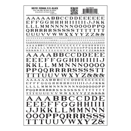 Roman Letter Black Decals