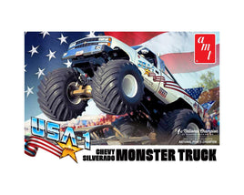 USA-1 Chevy Silverado Monster Truck (1/25 Scale) Plastic Vehicle Model Kit