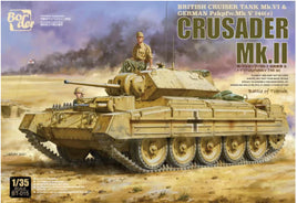 British Cruiser Tank Mk.VI Crusader Mk.II (1/35th Scale) Plastic Military Model Kit