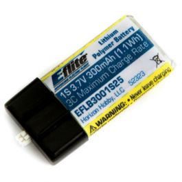 300mAh 1S 3.7V 25C LiPo Battery