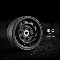 1.9 SR02 Beadlock Wheels [Matt Black](2-pack)