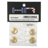 +4mm Steel Axles Brass Weight SCX24