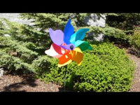 18" Rainbow Petal Pinwheel Spinner