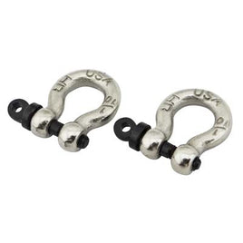 Aluminum Chrome Tow Shackle D-Rings for the 1/10 Scale Axial SCX10 Jeep (2)