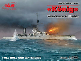 German Battleship Konig (1/700 Scale) Boat Model Kit