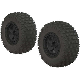 Arrma Fortress SC Tire Set Clued Black