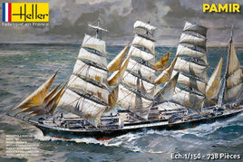 Pamir 4-Masted Sailing Ship (1/150 Scale) Plastic Boat Model Kit