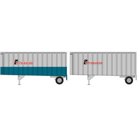 Transcon HO Scale 28' Trailers with Dolly