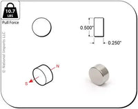 1/2x1/4" Rare Earth Disc Magnets (8-pack)