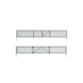 N Scale Picket Fence Kit with Gates, Hinges & Planter Pins