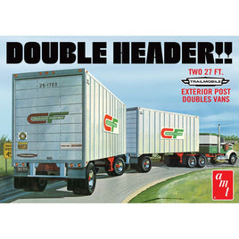 Double Header!! Tandem Van Trailer (1/25 Scale) Plastic Vehicle Model Kit