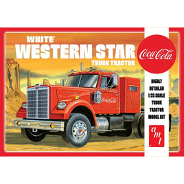 White Western Star Coca-Cola Truck Tractor (1/25 Scale) Plastic Vehicle Model Kit