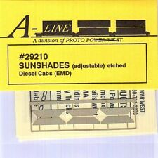 Brass Sun Shades Hood Unit Diesel 6 Pack (HO Scale)