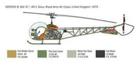 OH-13 Sioux Helicopter (1/48 Scale) Helicopter Model Kit