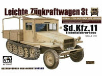 SdKfz 11 3-Ton Halftrack Late Type With Wood Cab (1/35 Scale) Plastic Military Model Kit